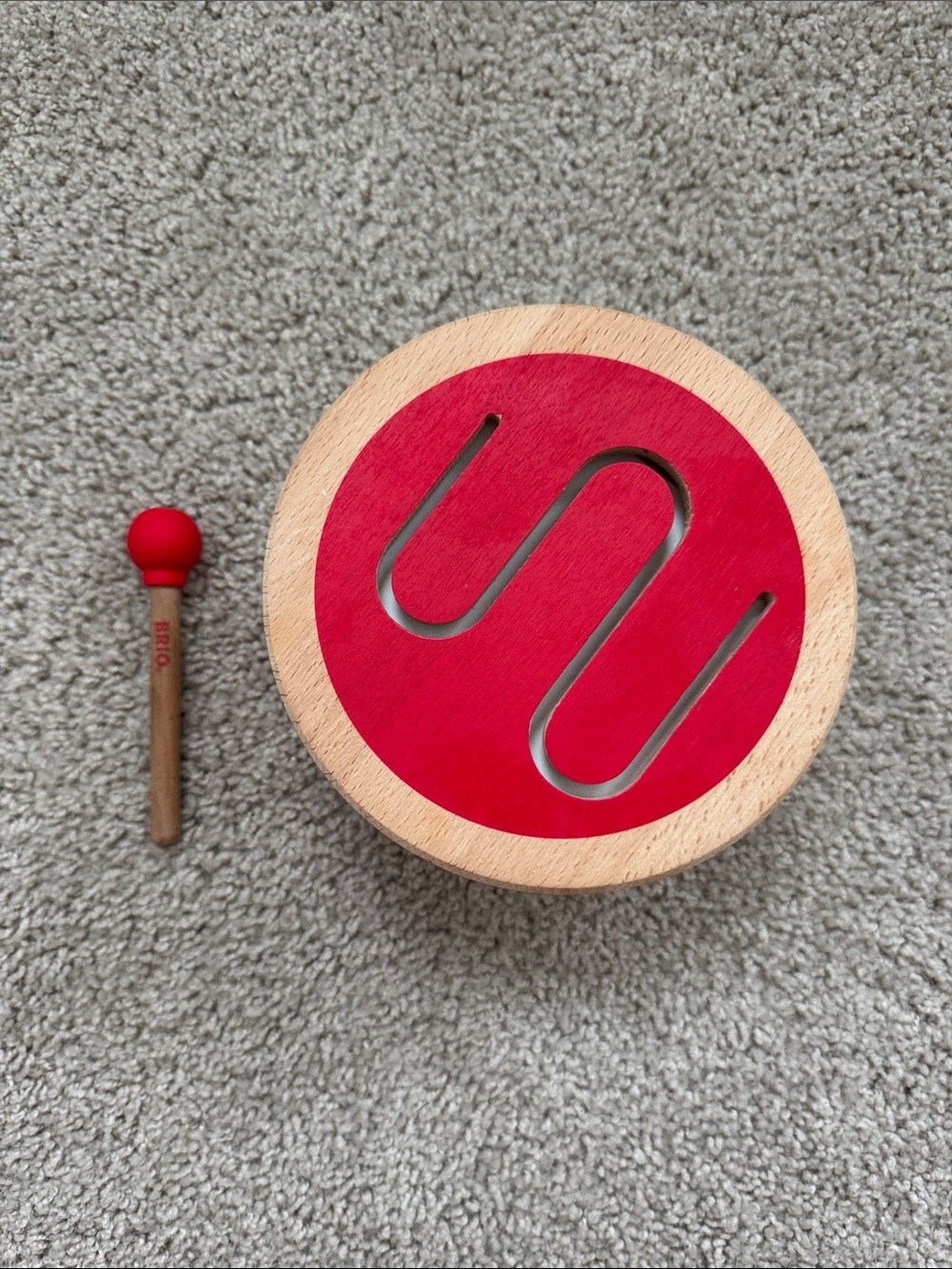 Brio Wooden Red Drum with Mallet